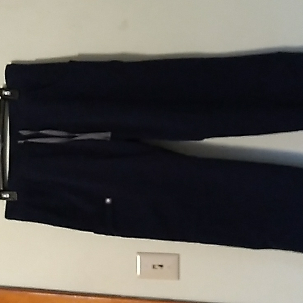 Figs womens straight leg scrub pants navy blue size M